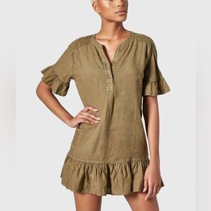 LIKE NEW Joie Brandt Linen Ruffle Dress, Size L